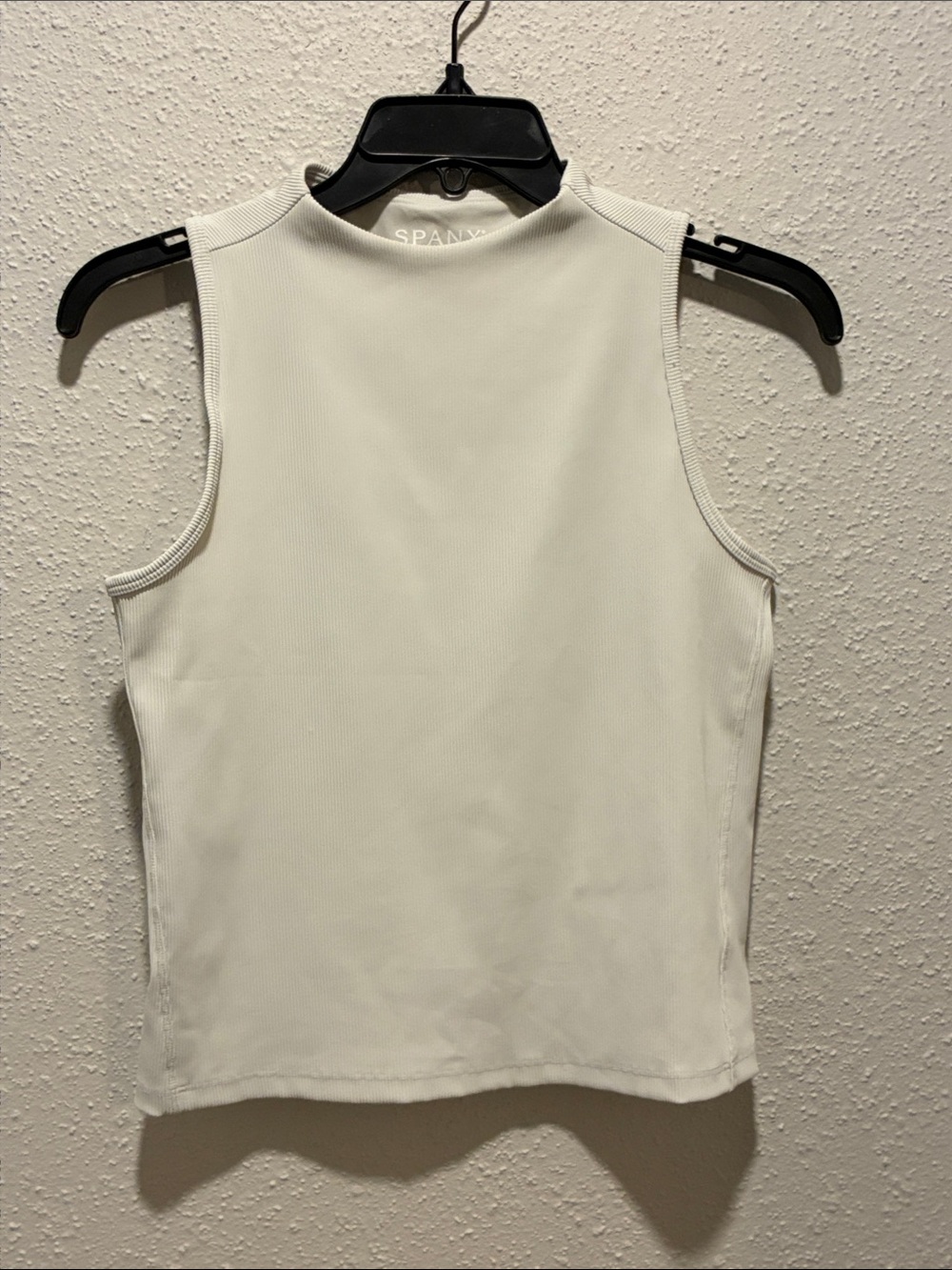 SPANX White Sleeveless Mock Neck Tank Top